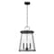 Z-Lite Broughton Outdoor Chain Mount Ceiling Fixture, 4-Light, 12.5 In.W x 19.5 In.H, Black/Clear Beveled 521CHB-BK - alternate 7